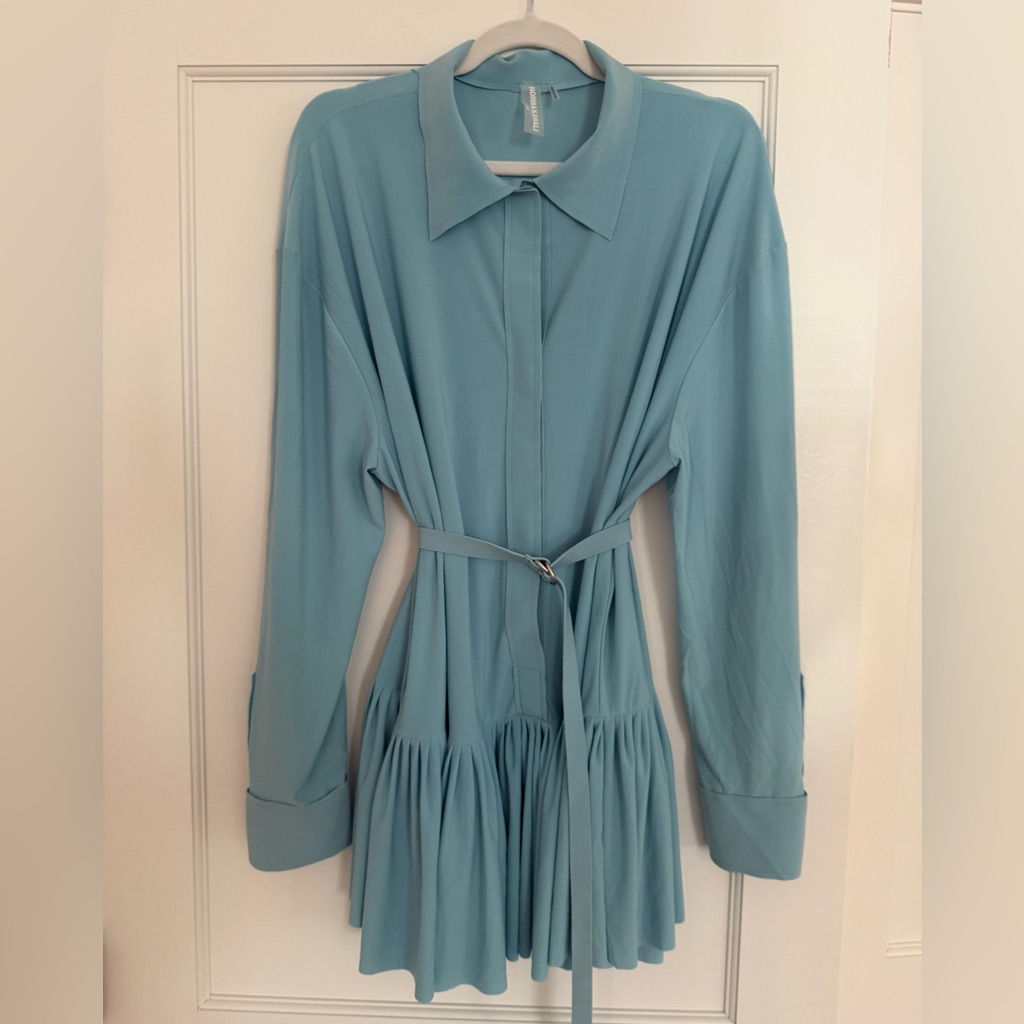 Norma Kamali Blue Dress Never Worn Size Small
